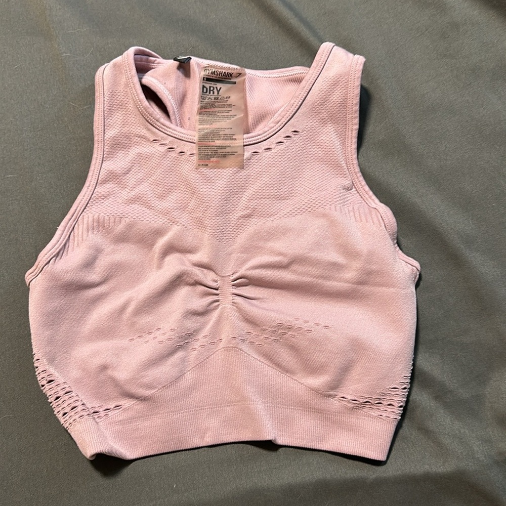 Gymshark Knit Sports Bra - Small Pink